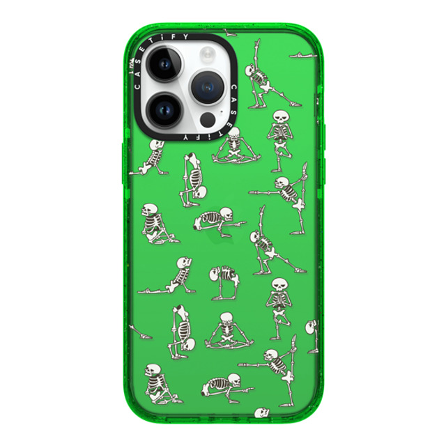 Huebucket x CASETiFY iPhone 14 Pro Max ケース Skull,Cartoon グリーン インパクトケース Skeleton Yoga Back to School Huebucket x CASETiFY iPhone 14 Pro Max ケース Skull,Cartoon グリーン インパクトケース Skeleton Yoga Back to School