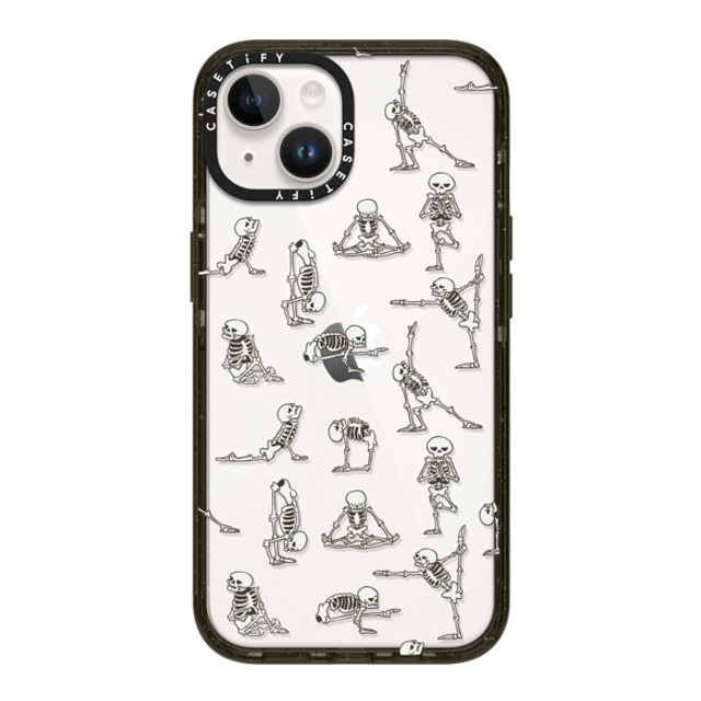 Huebucket x CASETiFY iPhone 14 ケース ブラック インパクトケース Skeleton Yoga