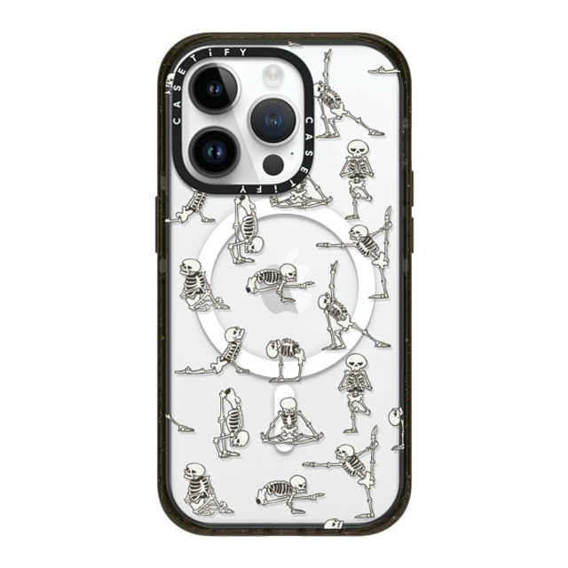 Huebucket x CASETiFY iPhone 14 Pro ケース ブラック インパクトケース MagSafe対応 Skeleton Yoga