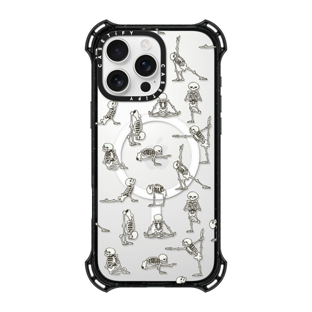 Huebucket x CASETiFY iPhone 16 Pro Max ケース ブラック バウンスケース Skeleton Yoga