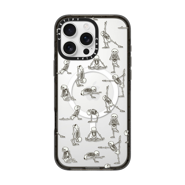 Huebucket x CASETiFY iPhone 16 Pro Max ケース ブラック インパクトケース MagSafe対応 Skeleton Yoga