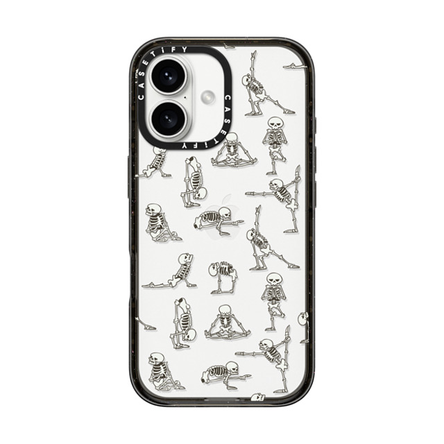 Huebucket x CASETiFY iPhone 16 ケース ブラック インパクトケース Skeleton Yoga