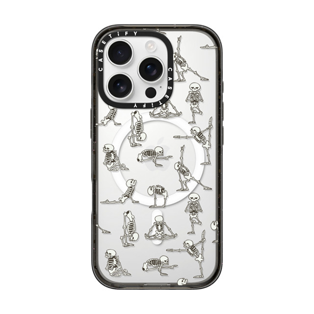 Huebucket x CASETiFY iPhone 16 Pro ケース ブラック インパクトケース MagSafe対応 Skeleton Yoga