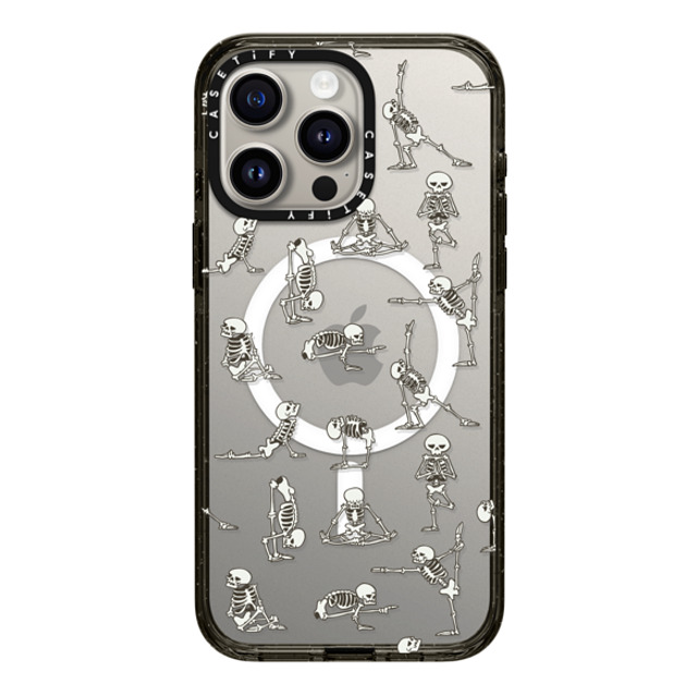 Huebucket x CASETiFY iPhone 15 Pro Max ケース ブラック インパクトケース MagSafe対応 Skeleton Yoga