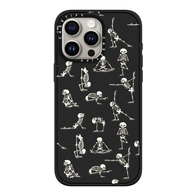 Huebucket x CASETiFY iPhone 15 Pro Max ケース マットブラック インパクトケース MagSafe対応 Skeleton Yoga