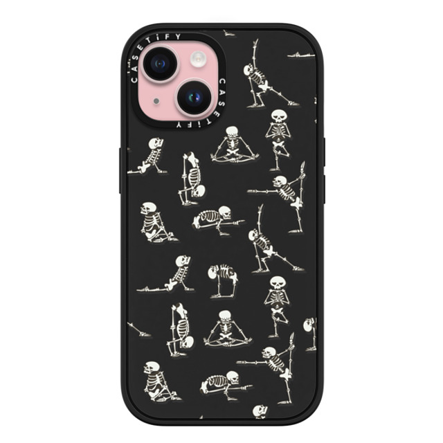 Huebucket x CASETiFY iPhone 15 ケース マットブラック インパクトケース MagSafe対応 Skeleton Yoga