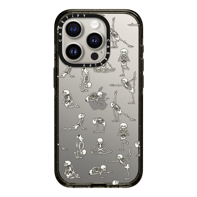 Huebucket x CASETiFY iPhone 15 Pro ケース ブラック インパクトケース Skeleton Yoga