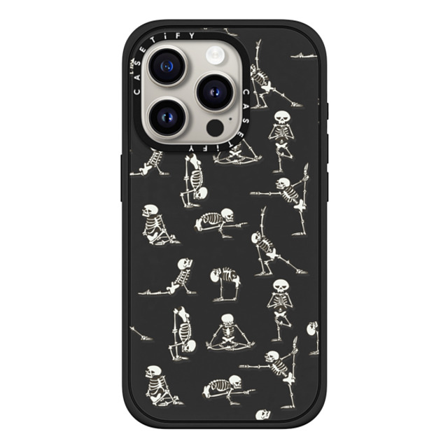 Huebucket x CASETiFY iPhone 15 Pro ケース マットブラック インパクトケース MagSafe対応 Skeleton Yoga