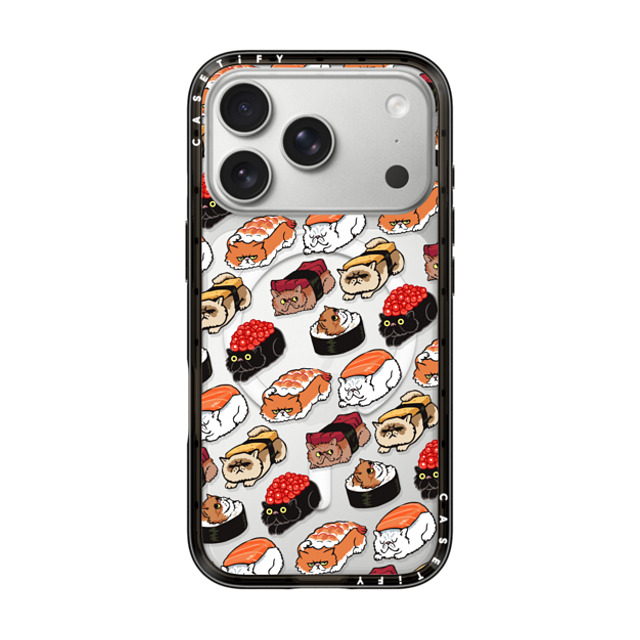 Huebucket x CASETiFY iPhone 17 Pro P[X Cat,Cartoon ubN RpNgP[X MagSafeΉ Sushi Persian Cat Halloween