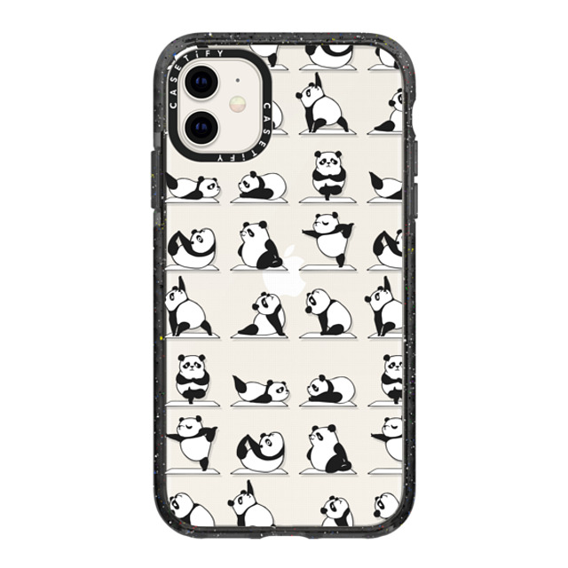Huebucket x CASETiFY iPhone 11 ケース ブラック インパクトケース Panda Yoga