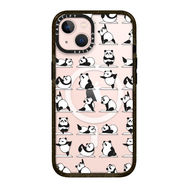 Huebucket x CASETiFY iPhone 13 ケース ブラック インパクトケース MagSafe対応 Panda Yoga