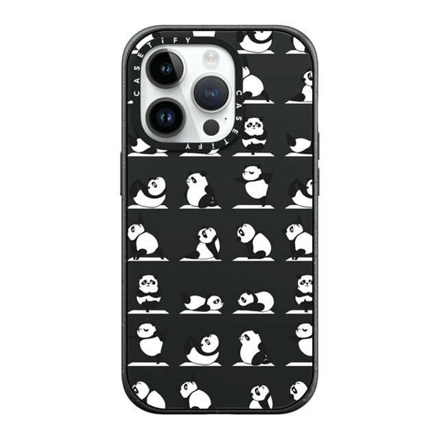 Huebucket x CASETiFY iPhone 14 Pro ケース マットブラック インパクトケース MagSafe対応 Panda Yoga