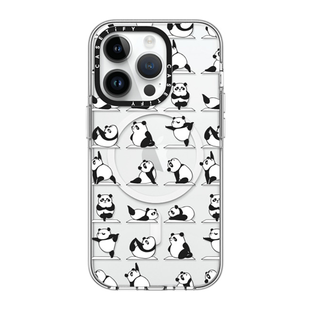 Huebucket x CASETiFY iPhone 14 Pro ケース クリア クリア ケース MagSafe対応 Panda Yoga