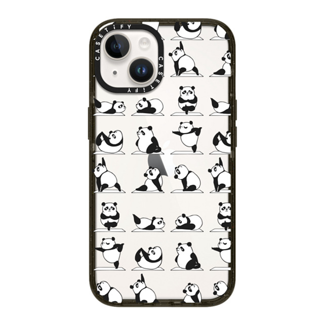 Huebucket x CASETiFY iPhone 14 ケース ブラック インパクトケース Panda Yoga