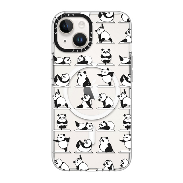 Huebucket x CASETiFY iPhone 14 ケース クリア クリア ケース MagSafe対応 Panda Yoga