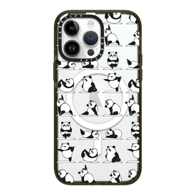 Huebucket x CASETiFY iPhone 14 Pro Max ケース ブラック インパクトケース MagSafe対応 Panda Yoga