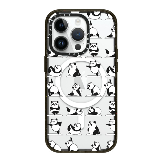 Huebucket x CASETiFY iPhone 14 Pro ケース ブラック インパクトケース MagSafe対応 Panda Yoga