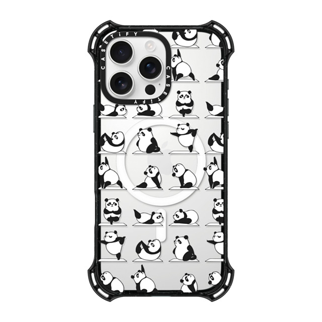 Huebucket x CASETiFY iPhone 16 Pro Max ケース ブラック バウンスケース Panda Yoga