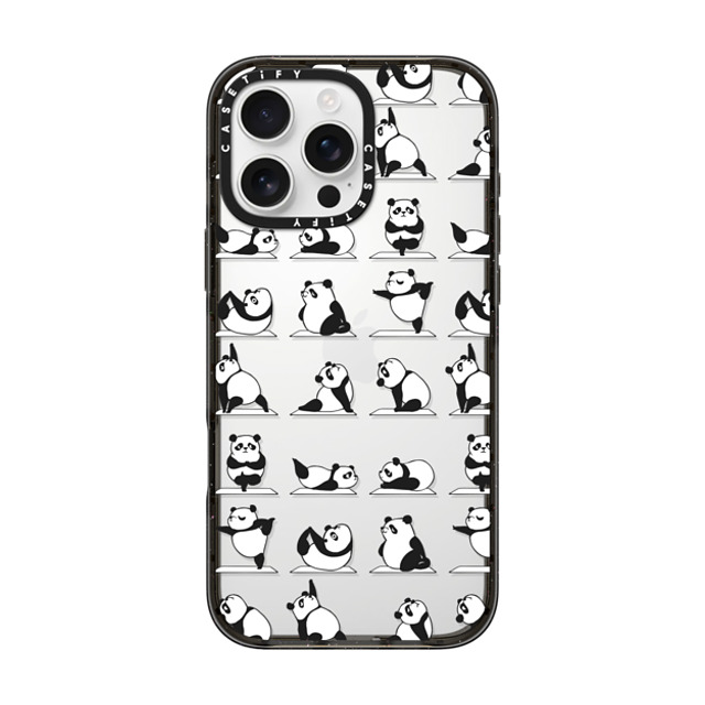 Huebucket x CASETiFY iPhone 16 Pro Max ケース ブラック インパクトケース Panda Yoga