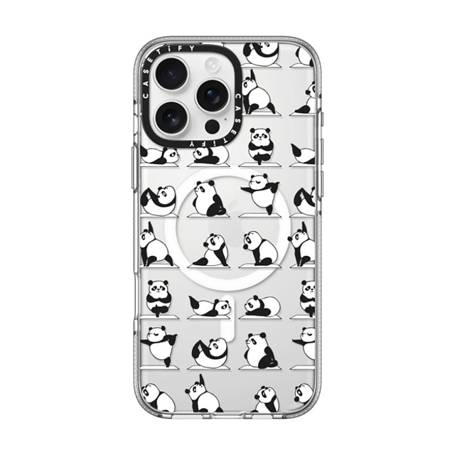 Huebucket x CASETiFY iPhone 16 Pro Max ケース クリア クリア ケース MagSafe対応 Panda Yoga