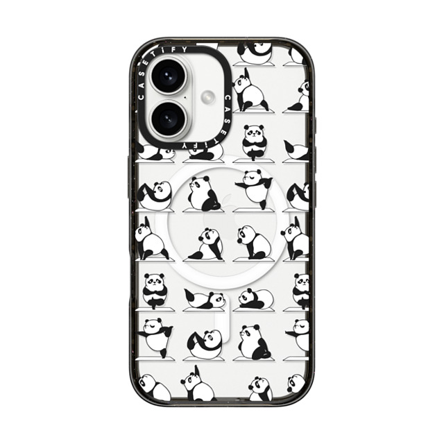 Huebucket x CASETiFY iPhone 16 ケース ブラック インパクトケース MagSafe対応 Panda Yoga