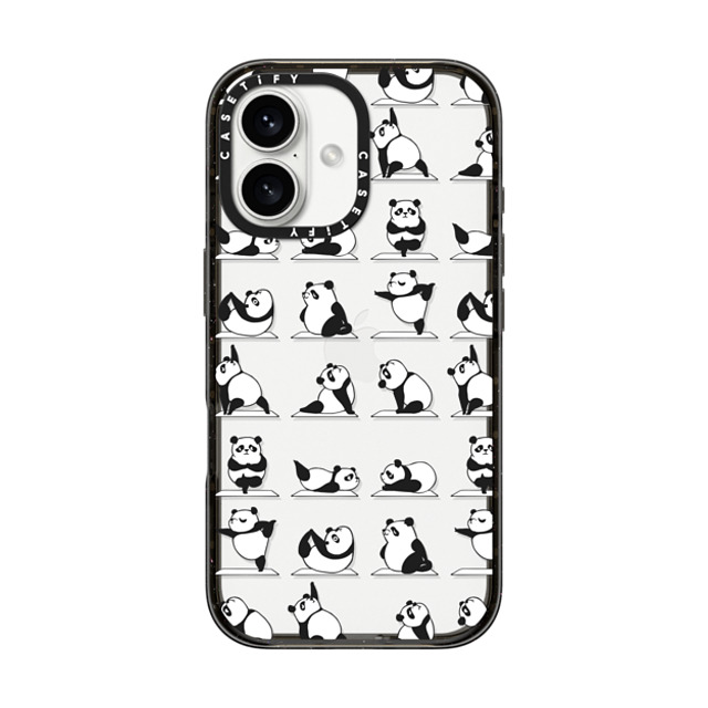 Huebucket x CASETiFY iPhone 16 ケース ブラック インパクトケース Panda Yoga