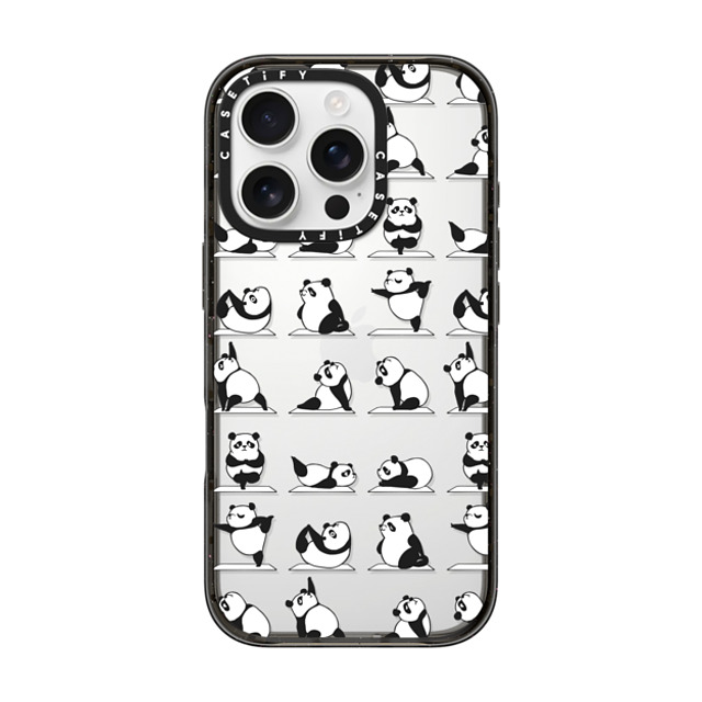 Huebucket x CASETiFY iPhone 16 Pro ケース ブラック インパクトケース Panda Yoga