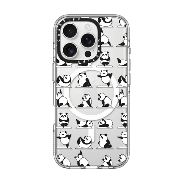 Huebucket x CASETiFY iPhone 16 Pro ケース クリア クリア ケース MagSafe対応 Panda Yoga