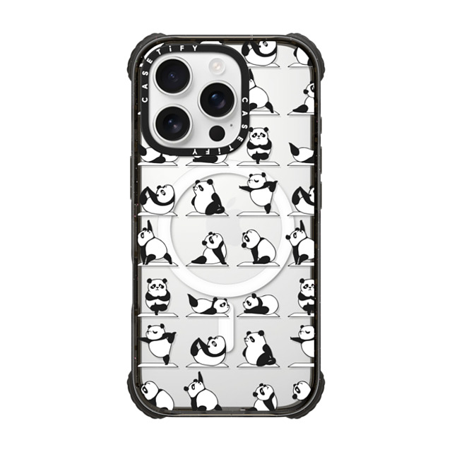 Huebucket x CASETiFY iPhone 16 Pro Case Animal,Cartoon Black ウルトラ インパクトケース MagSafe 対応 Panda Yoga Back to School Huebucket x CASETiFY iPhone 16 Pro Case Animal,Cartoon Black ウルトラ インパクトケース MagSafe 対応 Panda Yoga Back to School