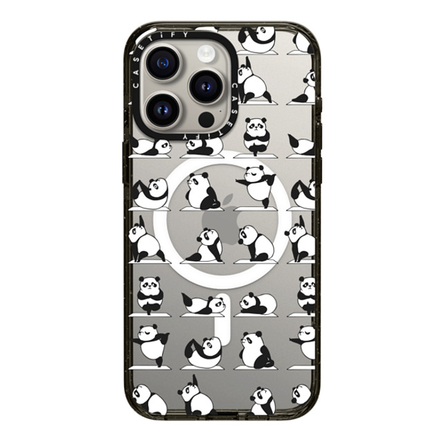 Huebucket x CASETiFY iPhone 15 Pro Max ケース ブラック インパクトケース MagSafe対応 Panda Yoga