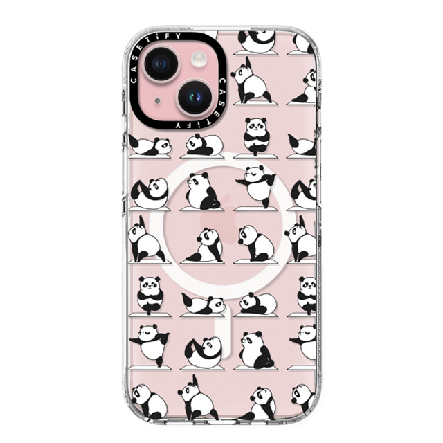 Huebucket x CASETiFY iPhone 15 ケース クリア クリア ケース MagSafe対応 Panda Yoga