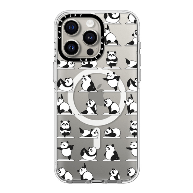 Huebucket x CASETiFY iPhone 15 Pro Max ケース クリア クリア ケース MagSafe対応 Panda Yoga