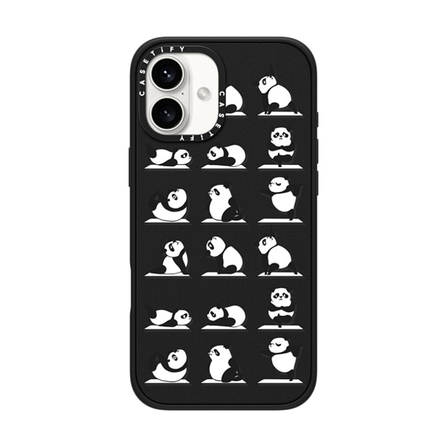 Huebucket x CASETiFY iPhone 16 Plus Case Matte Black Impact Case MagSafe Compatible Panda Yoga Huebucket x CASETiFY iPhone 16 Plus Case Matte Black Impact Case MagSafe Compatible Panda Yoga