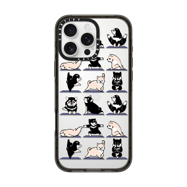 Huebucket x CASETiFY iPhone 16 Pro Max ケース ブラック インパクトケース Shiba Yoga