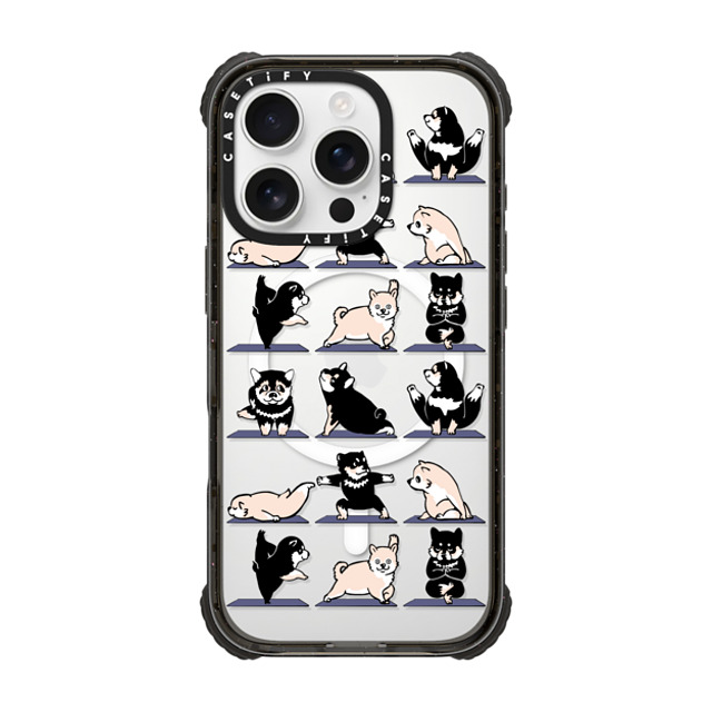 Huebucket x CASETiFY iPhone 16 Pro Case Dog Black ウルトラ インパクトケース MagSafe 対応 Shiba Yoga Back to School Huebucket x CASETiFY iPhone 16 Pro Case Dog Black ウルトラ インパクトケース MagSafe 対応 Shiba Yoga Back to School