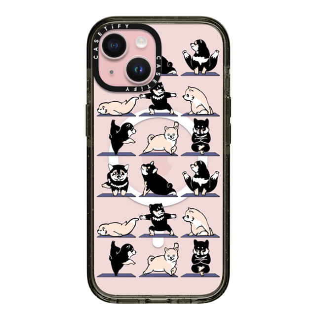 Huebucket x CASETiFY iPhone 15 Case Dog Black Impact Case MagSafe Compatible Shiba Yoga Mother's Day Huebucket x CASETiFY iPhone 15 Case Dog Black Impact Case MagSafe Compatible Shiba Yoga Mother's Day