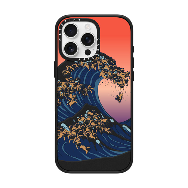 Huebucket x CASETiFY iPhone 16 Pro Max Case Cartoon,Nature Matte Black Impact Case MagSafe Compatible The Great Wave of Shiba Inu Father's Day Huebucket x CASETiFY iPhone 16 Pro Max Case Cartoon,Nature Matte Black Impact Case MagSafe Compatible The Great Wave of Shiba Inu Father's Day