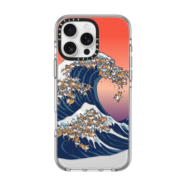 Huebucket x CASETiFY iPhone 16 Pro Max ケース Cartoon,Nature クリア クリア ケース MagSafe対応 The Great Wave of Shiba Inu Father's Day Huebucket x CASETiFY iPhone 16 Pro Max ケース Cartoon,Nature クリア クリア ケース MagSafe対応 The Great Wave of Shiba Inu Father's Day