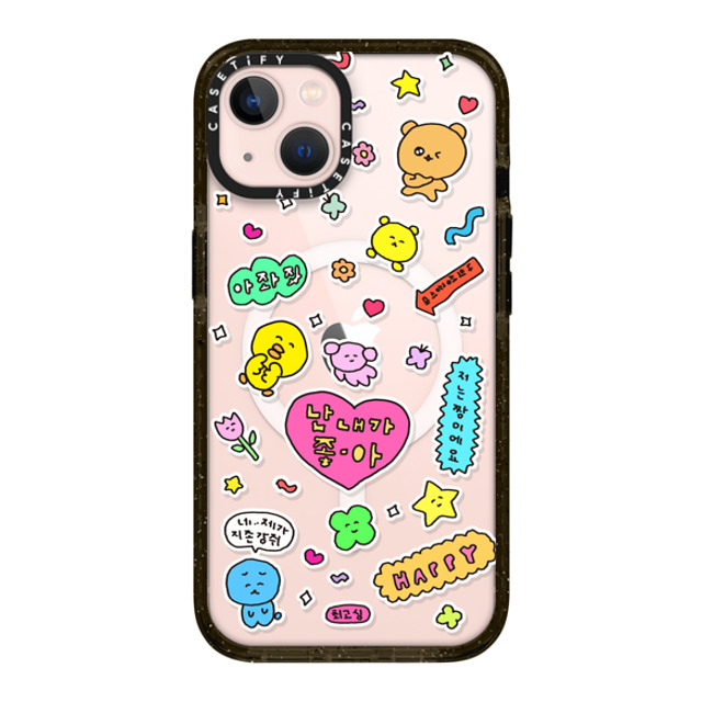 Gosimperson x CASETiFY iPhone 13 ケース ブラック インパクトケース MagSafe対応 I LOVE ME (Korean ver.)