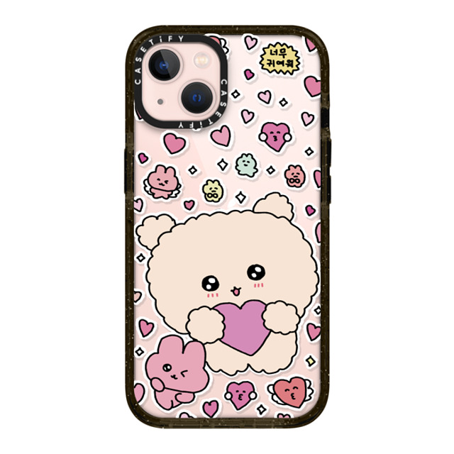 Gosimperson x CASETiFY iPhone 13 ケース ブラック インパクトケース Love Bomb