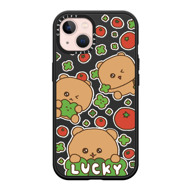 Gosimperson x CASETiFY iPhone 13 ケース マットブラック インパクトケース MagSafe対応 LUCKY TOMATO