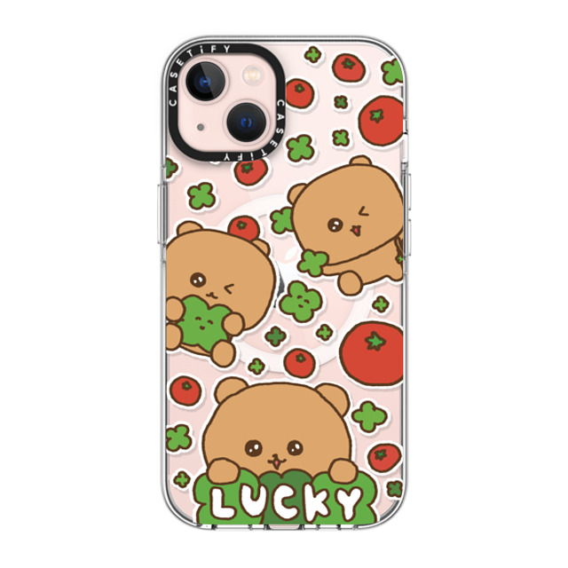 Gosimperson x CASETiFY iPhone 13 ケース クリア クリア ケース MagSafe対応 LUCKY TOMATO