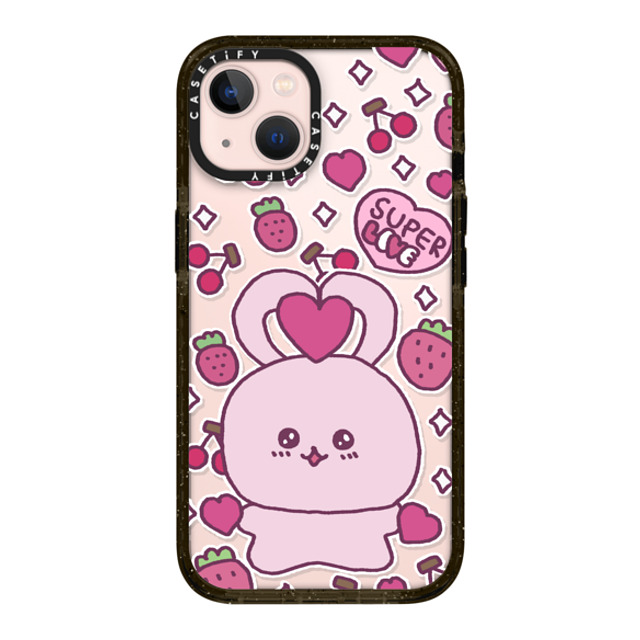 Gosimperson x CASETiFY iPhone 13 ケース ブラック インパクトケース SUPER LOVE