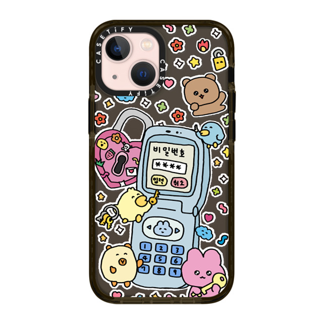 Gosimperson x CASETiFY iPhone 13 Mini ケース ブラック インパクトケース SECRET UNLUCKED