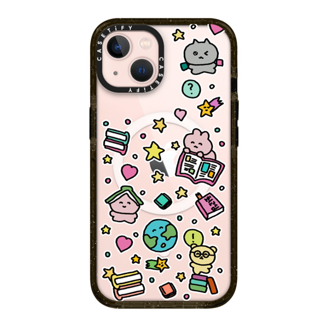 Gosimperson x CASETiFY iPhone 13 ケース ブラック インパクトケース MagSafe対応 DREAMING WORLD OF BOOKS