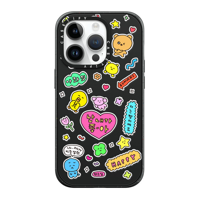 Gosimperson x CASETiFY iPhone 14 Pro ケース マットブラック インパクトケース MagSafe対応 I LOVE ME (Korean ver.)