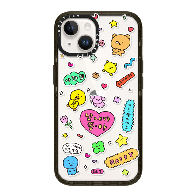 Gosimperson x CASETiFY iPhone 14 ケース ブラック インパクトケース I LOVE ME (Korean ver.)