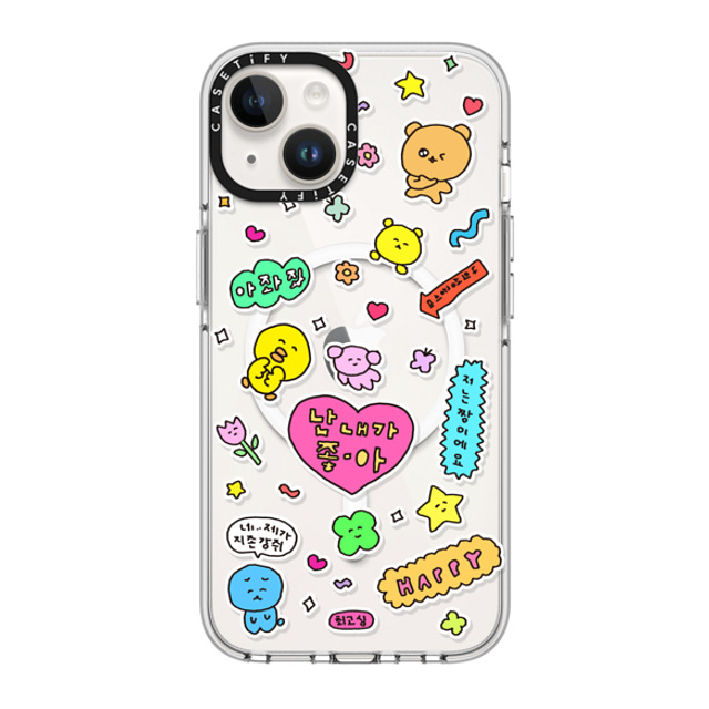 Gosimperson x CASETiFY iPhone 14 ケース クリア クリア ケース MagSafe対応 I LOVE ME (Korean ver.)