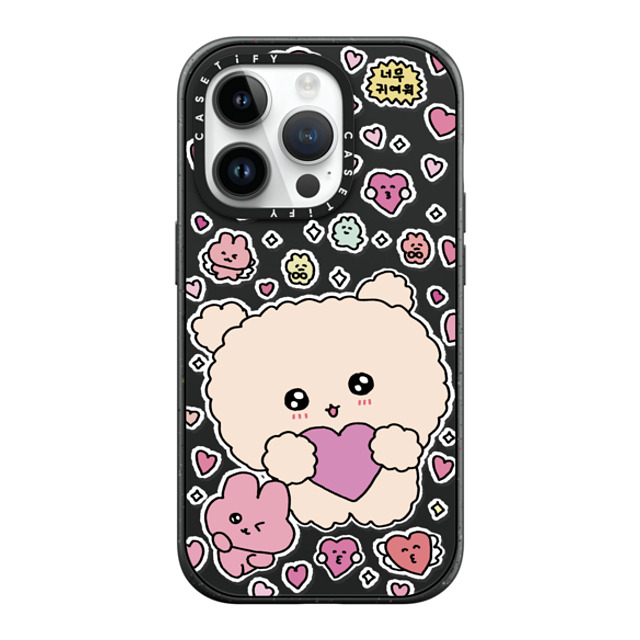 Gosimperson x CASETiFY iPhone 14 Pro ケース マットブラック インパクトケース MagSafe対応 Love Bomb