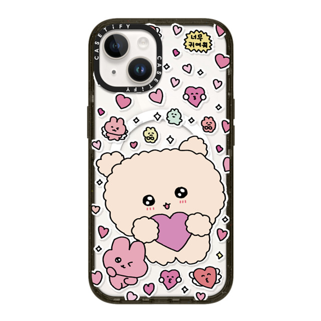 Gosimperson x CASETiFY iPhone 14 ケース ブラック インパクトケース MagSafe対応 Love Bomb